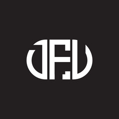 DFU letter logo design on black background. DFU creative initials letter logo concept. DFU letter design.