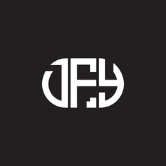 DFY letter logo design on black background. DFY creative initials letter logo concept. DFY letter design.