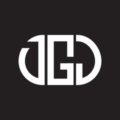 DGJ letter logo design on black background. DGJ creative initials letter logo concept. DGJ letter design.