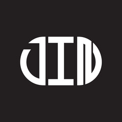 DIN letter logo design on black background. DIN creative initials letter logo concept. DIN letter design.
