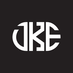 DKE letter logo design on black background. DKE creative initials letter logo concept. DKE letter design.