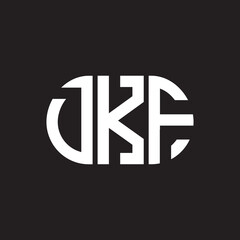 DKF letter logo design on black background. DKF creative initials letter logo concept. DKF letter design.