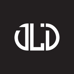 DLD letter logo design on black background. DLD creative initials letter logo concept. DLD letter design.