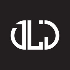 DLJ letter logo design on black background. DLJ creative initials letter logo concept. DLJ letter design.