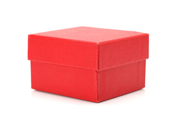 Fototapeta premium Red box on white background