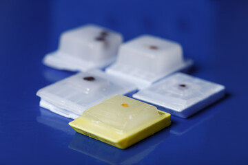 paraffin-embedded human tissue samples for biopsy sectioning and pathology analysis - obrazy, fototapety, plakaty