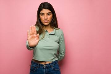 Upset woman wants a break