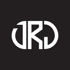 DRJ letter logo design on black background. DRJ creative initials letter logo concept. DRJ letter design.