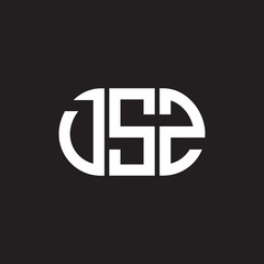 DSZ letter logo design on black background. DSZ creative initials letter logo concept. DSZ letter design.