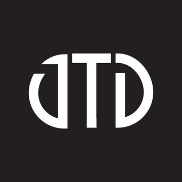 DTD letter logo design on black background. DTD creative initials letter logo concept. DTD letter design.