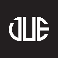 DUE letter logo design on black background. DUE creative initials letter logo concept. DUE letter design.