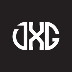 Fototapeta premium DXG letter logo design on black background. DXG creative initials letter logo concept. DXG letter design.