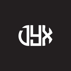 DYX letter logo design on black background. DYX creative initials letter logo concept. DYX letter design.