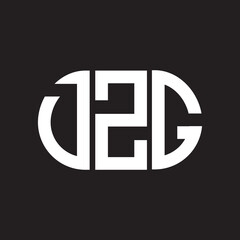 DZG letter logo design on black background. DZG creative initials letter logo concept. DZG letter design.