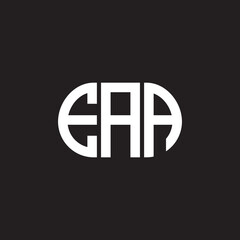 EAA letter logo design on black background. EAA creative initials letter logo concept. EAA letter design.
