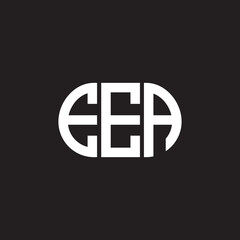 EEA letter logo design on black background. EEA creative initials letter logo concept. EEA letter design.