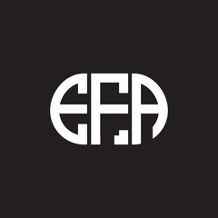 EFA letter logo design on black background. EFA creative initials letter logo concept. EFA letter design.