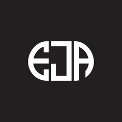 EJA letter logo design on black background. EJA creative initials letter logo concept. EJA letter design.