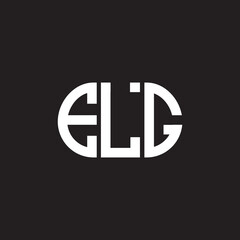 ELG letter logo design on black background. ELG creative initials letter logo concept. ELG letter design.