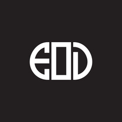EOD letter logo design on black background. EOD creative initials letter logo concept. EOD letter design.