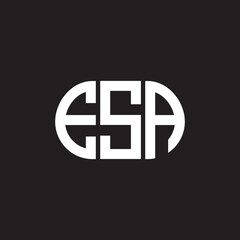 ESA letter logo design on black background. ESA creative initials letter logo concept. ESA letter design.