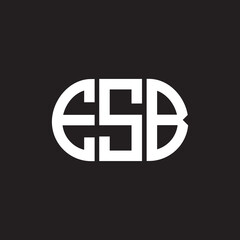 ESB letter logo design on black background. ESB creative initials letter logo concept. ESB letter design.
