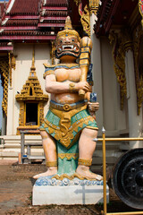 Kings Thao Wessuwan or Vasavana Kuvera giant statue for thai people travel visit and respect...