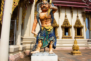 Kings Thao Wessuwan or Vasavana Kuvera giant statue for thai people travel visit and respect...