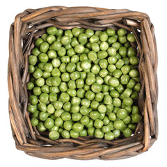 green peas in a basket