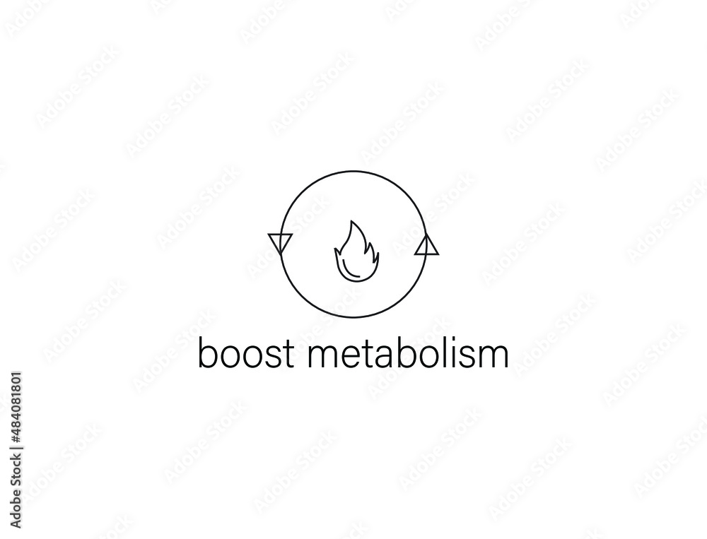 Canvas Prints Boost metabolism icon vector illustration  