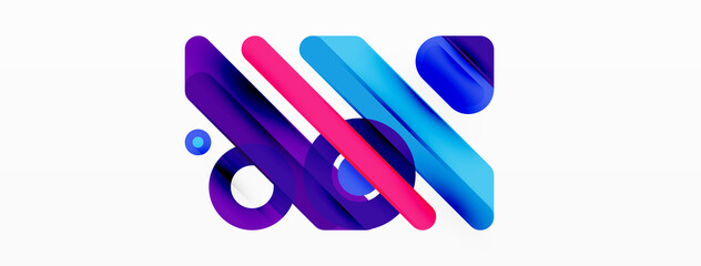 Lines geometric background. Stripes and rings composition business template for wallpaper, banner, background or landing