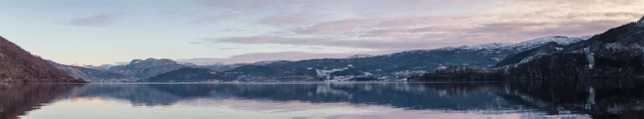 Fototapeten morning water landscape Fjord Etnesjøen Norway © Jan
