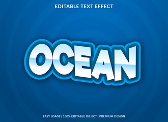 ocean editable text effect template with abstract and abstract style use for business logo and brand © Fuadi Alhusini