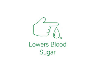 Lowers the blood sugar icon vector illustration 
