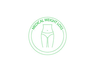 Medical weight loss and detox tea icon vector illustration 