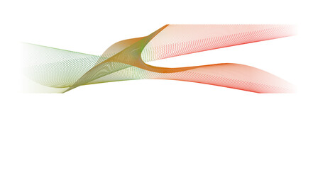 Wave vector element with abstract lines for website, banner and brochure. Wave of the many colored lines. Curve flow motion illustration. Modern background design.  Lace effect.
