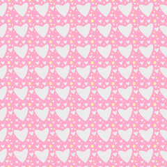 white Heart Love Vector Illustration, Heart wallpaper love romance, and wedding symbols. Valentine's Day. Gift wrap, print, cloth, cute background for a card.