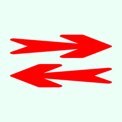 Red arrow icon vector EPS- 10