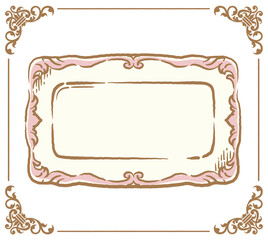 アンティークな陶器の皿。ベクターイラスト素材