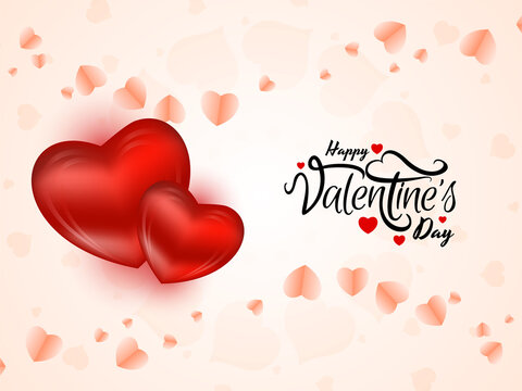 Happy Valentines day celebration greeting love background design
