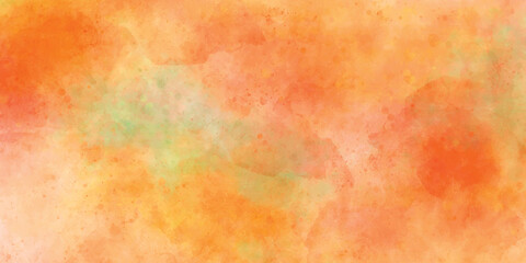 abstract red and orange watercolor background with drops and splashes. Orange, yellow and red watercolor vector background. Abstract Watercolour Square Painting Multicolour Mixing Background. 

