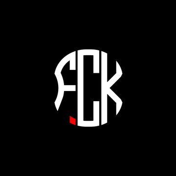 FCK letter logo creative design with vector graphic