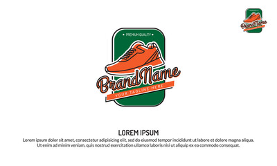 shoe sale advertising icon logo. advertising poster for social media post