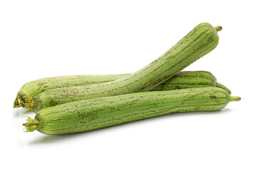 fresh loofah on the white background