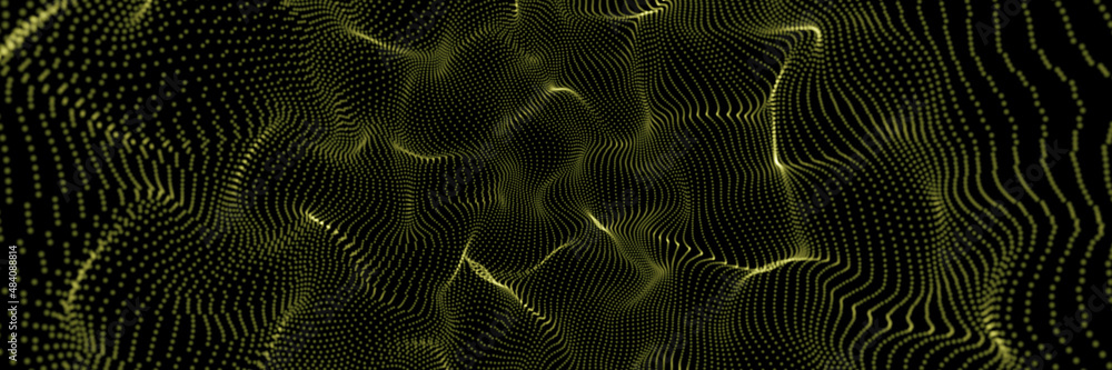 Aufkleber yellow abstract background banner. yellow texture from small particles.