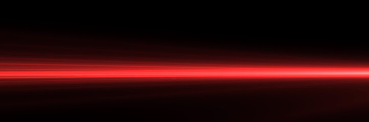 bright red glare of light on a black background