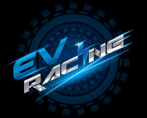 EV Racing Concept for Design logo and Vector Template.