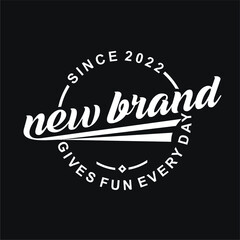 Logo design new brand gives fun every day