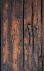 Close-Up of Historic Wooden Door to Old Miners Hut In Arrowtown New Zealand