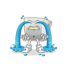 dice crying illustration. character vector